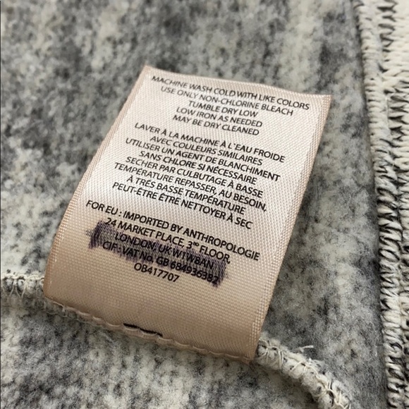 ANTHROPOLOGIE SATURDAY SUNDAY Moelleux Sweater Jacket Small Fleece Marled Boho - Picture 9 of 9
